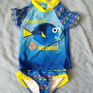 Toddler 3t rashguard swim set